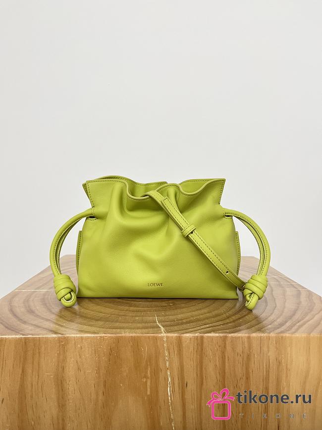 Loewe Mini Flamenco Clutch In Nappa Calfskin Meadow Green - 23.9x18x9cm - 1