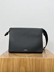 Loewe Flamenco Satchel In Shiny Supple Calfskin Black - 34x12x24cm - 1