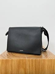 Loewe Flamenco Satchel In Shiny Supple Calfskin Black - 34x12x24cm - 4