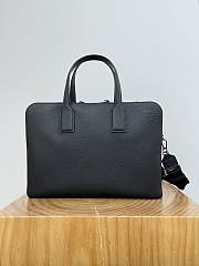 Loewe Goya Thin Briefcase In Soft Grained Calfskin Black - 38x27.5x7.5cm - 1