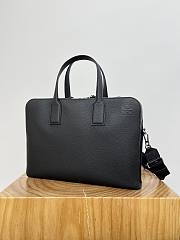 Loewe Goya Thin Briefcase In Soft Grained Calfskin Black - 38x27.5x7.5cm - 5