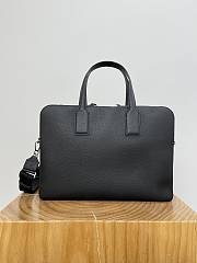 Loewe Goya Thin Briefcase In Soft Grained Calfskin Black - 38x27.5x7.5cm - 3