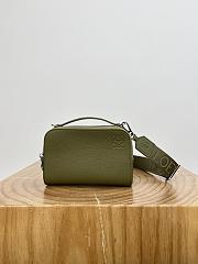 Loewe Mini Camera Crossbody Bag In Soft Grained Olive - 18x13x8.5cm - 1