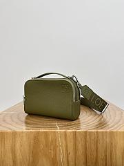 Loewe Mini Camera Crossbody Bag In Soft Grained Olive - 18x13x8.5cm - 4