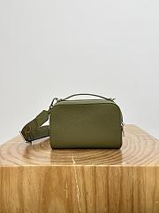 Loewe Mini Camera Crossbody Bag In Soft Grained Olive - 18x13x8.5cm - 2