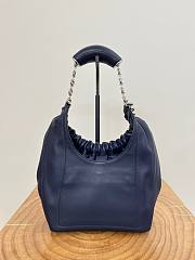 Loewe Small Squeeze Bag In Mellow Nappa Lambskin Navy Blue - 29x24x10.5cm - 3