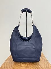 Loewe Medium Squeeze Bag In Mellow Nappa Lambskin Navy Blue - 34x30x13.5cm - 2