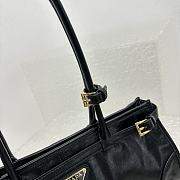 Prada Medium Leather Handbag Black - 32x15.5x12cm - 4