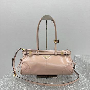 Prada Medium Leather Handbag Pink - 32x15.5x12cm