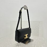 Celine Shoulder Bag Claude In Shiny Calfskin Black - 20.5x11.5x4cm - 3