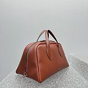 Celine Bowling Bag Leather Reddish Brown - 41x22x23cm - 5