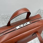 Celine Bowling Bag Leather Reddish Brown - 41x22x23cm - 2