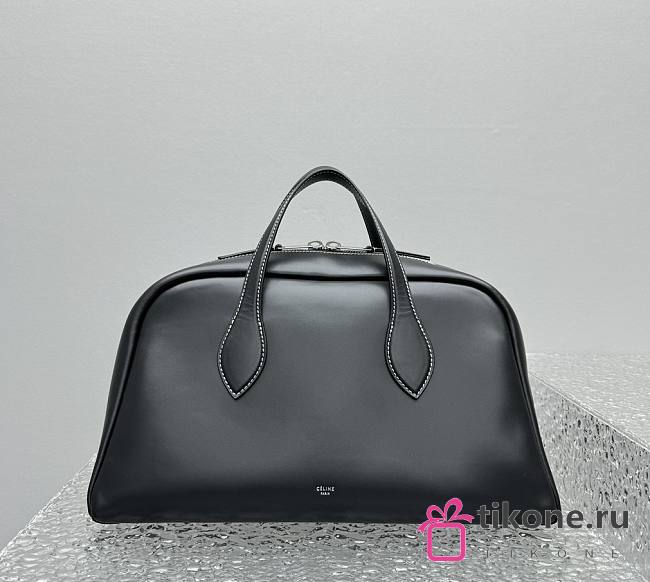 Celine Bowling Bag Leather Black - 41x22x23cm - 1