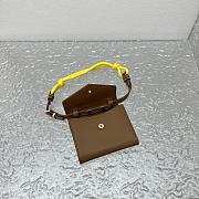 Miumiu Leather Wallet With Leather And Cord Shoulder Strap Brown Yellow - 10.5x8.5cm - 5