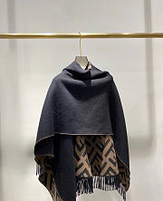 Fendi FF Poncho Multicolour Wool And Cashmere Poncho - 5