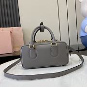 Miumiu Arcadie Leather Bag Clay Grey - 22x10.5x7.5cm - 6