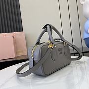 Miumiu Arcadie Leather Bag Clay Grey - 22x10.5x7.5cm - 5