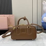 Miumiu Arcadie Leather Bag Cognac - 22x10.5x7.5cm - 1