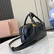 Miumiu Arcadie Leather Bag Black - 22x10.5x7.5cm - 4