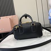 Miumiu Arcadie Leather Bag Black - 22x10.5x7.5cm - 5