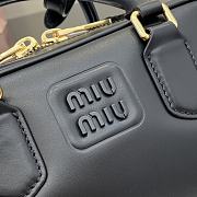 Miumiu Arcadie Leather Bag Black - 22x10.5x7.5cm - 3