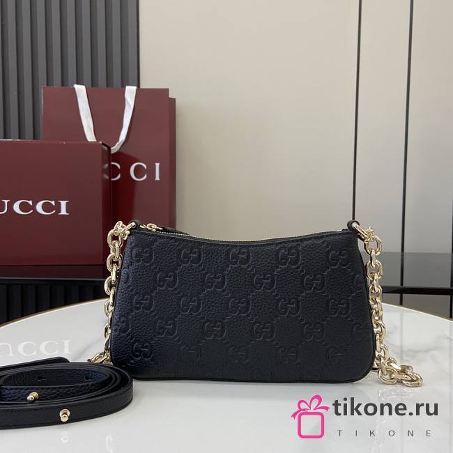 Gucci GG Emblem Super Mini Bag Black - 23x12x2cm - 1