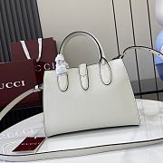 Gucci Small Tote Bag With Hook Closure White - 24x17.5x8.5cm - 3