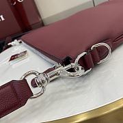 Gucci B Small Crossbody Bag Burgundy - 40x31x3cm - 6