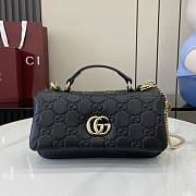 Gucci GG Milano Mini Top Handle Bag GG Puffy Leather Black - 21x12.5x4.5cm - 1