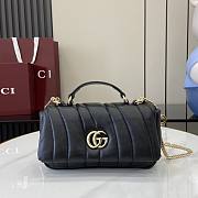 Gucci GG Milano Mini Top Handle Bag Puffy Quilted Leather Black - 21x12.5x4.5cm - 1