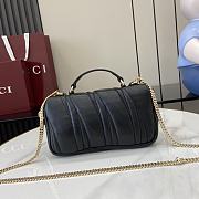 Gucci GG Milano Mini Top Handle Bag Puffy Quilted Leather Black - 21x12.5x4.5cm - 5