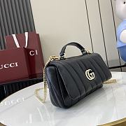 Gucci GG Milano Mini Top Handle Bag Puffy Quilted Leather Black - 21x12.5x4.5cm - 4