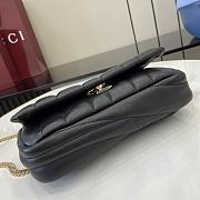 Gucci GG Milano Mini Top Handle Bag Puffy Quilted Leather Black - 21x12.5x4.5cm - 3