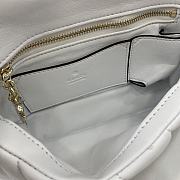 Gucci GG Milano Mini Top Handle Bag Puffy Quilted Leather White - 21x12.5x4.5cm - 4