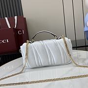 Gucci GG Milano Mini Top Handle Bag Puffy Quilted Leather White - 21x12.5x4.5cm - 3