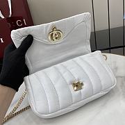 Gucci GG Milano Mini Top Handle Bag Puffy Quilted Leather White - 21x12.5x4.5cm - 2