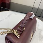 Gucci GG Milano Mini Top Handle Bag Puffy Leather Burgundy - 21x12.5x4.5cm - 6