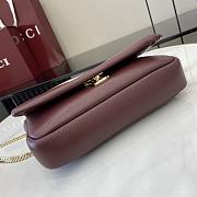 Gucci GG Milano Mini Top Handle Bag Puffy Leather Burgundy - 21x12.5x4.5cm - 2