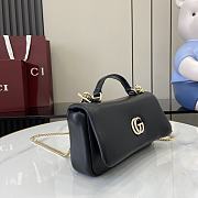 Gucci GG Milano Mini Top Handle Bag Puffy Leather Black - 21x12.5x4.5cm - 5