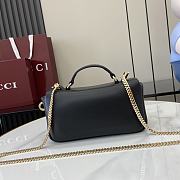 Gucci GG Milano Mini Top Handle Bag Puffy Leather Black - 21x12.5x4.5cm - 3