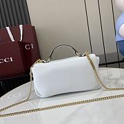 Gucci GG Milano Mini Top Handle Bag Puffy Leather White - 21x12.5x4.5cm - 5