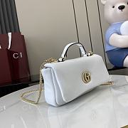 Gucci GG Milano Mini Top Handle Bag Puffy Leather White - 21x12.5x4.5cm - 2