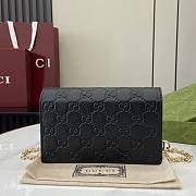 Gucci GG Emblem Super Mini Shoulder Bag Balck - 20x12.5x4.5cm - 1