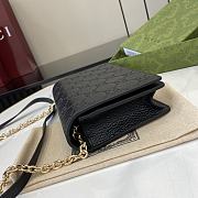 Gucci GG Emblem Super Mini Shoulder Bag Balck - 20x12.5x4.5cm - 6