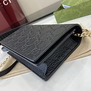 Gucci GG Emblem Super Mini Shoulder Bag Balck - 20x12.5x4.5cm - 5