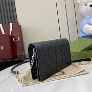 Gucci GG Emblem Super Mini Shoulder Bag Balck - 20x12.5x4.5cm - 4