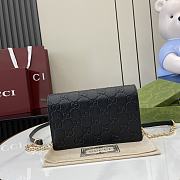 Gucci GG Emblem Super Mini Shoulder Bag Balck - 20x12.5x4.5cm - 3