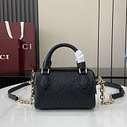 Gucci GG Emblem Super Mini Top Handle Bag Black - 16.5x10x8cm - 1