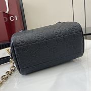 Gucci GG Emblem Super Mini Top Handle Bag Black - 16.5x10x8cm - 3