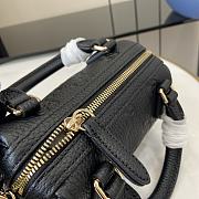 Gucci GG Emblem Super Mini Top Handle Bag Black - 16.5x10x8cm - 6